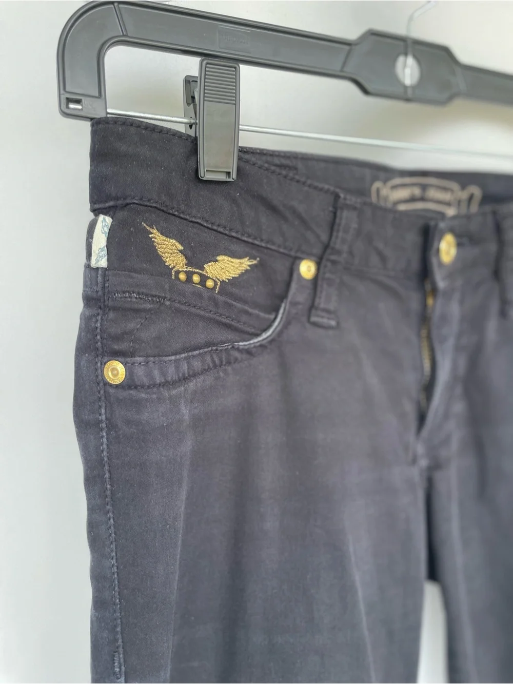 Robin's Jean Women's Black Skinny Jeans with Gold Hardware